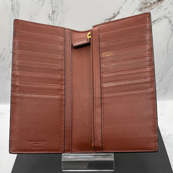 Saint Laurent Brown Monogram Wallet - Picture 3 of 6